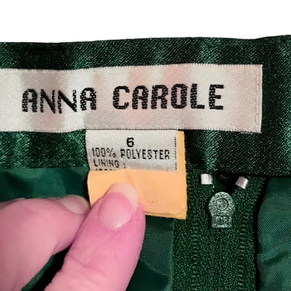 SALE | ANNA CAROLE Vtg Matching Maxi Skirt with Embellished Collarless Blazer - Picture 14 of 15